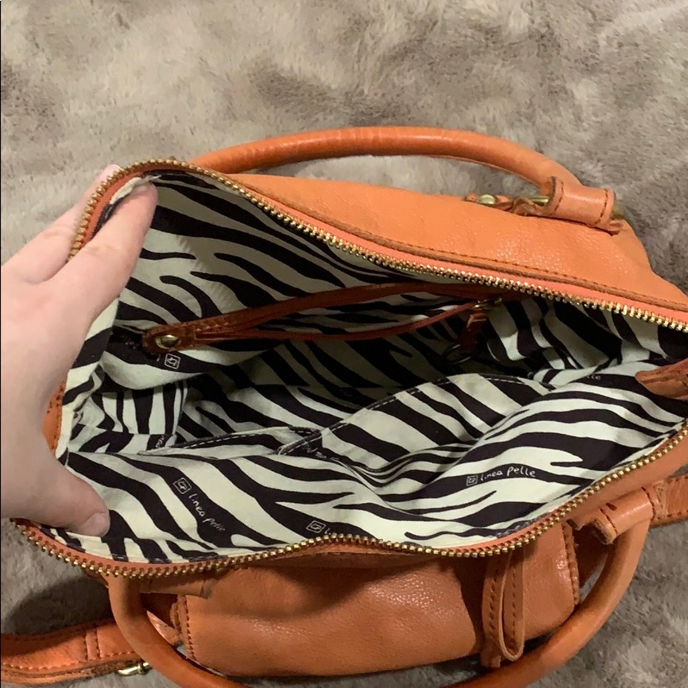 Linea pelle orange leather purse - Picture 5 of 6